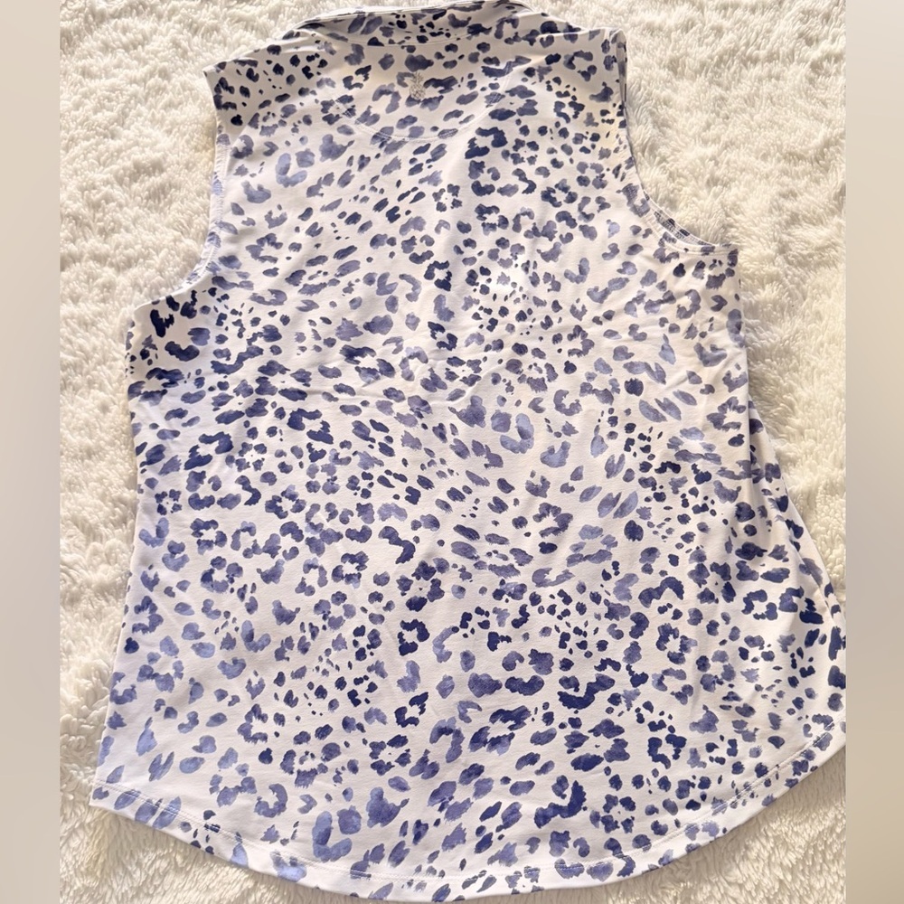 Tommy Bahama Navy and White Animal Print Tank Top - Picture 5 of 7